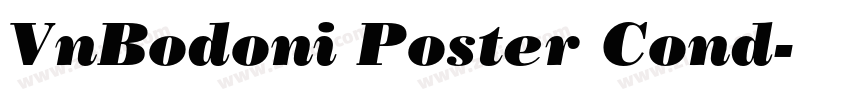 VnBodoni Poster Cond字体转换